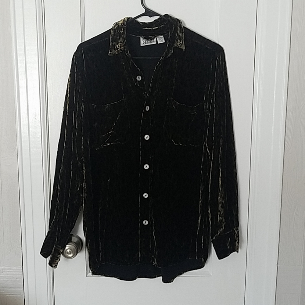 Chico's Velevet button down shirt
